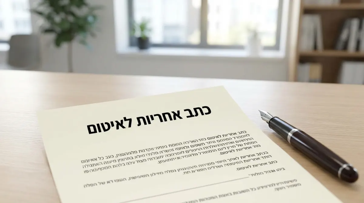 מה חייב להופיע בכתב אחריות לאיטום?