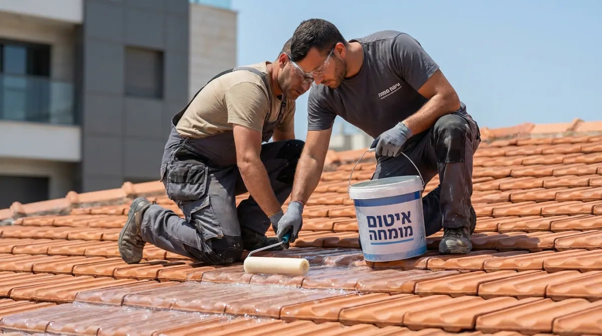 איטום גג מרוצף ללא פירוק ריצוף